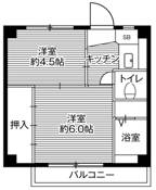 2K floorplan of Village House Sugeta in Kanagawa-ku