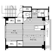 1LDK floorplan of Village House Noda in Kariya-shi