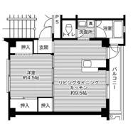Sơ đồ phòng 1LDK của Village House Taniyama ở Kagoshima-shi