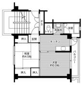 2K floorplan of Village House Yoneda in Kurayoshi-shi
