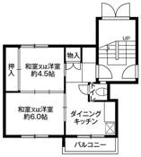 1LDK floorplan of Village House Fukuzumi in Toyohira-ku