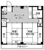 2DK floorplan of Village House Kamagaya in Kamagaya-shi