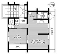1LDK floorplan of Village House Fukuda Honmachi in Nagasaki-shi