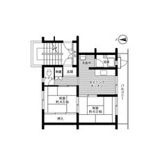 2DK floorplan of Village House Shimojima Dai 2 in Hiratsuka-shi
