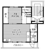 1LDK floorplan of Village House Komagane in Komagane-shi