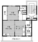 Planta 2DK Village House Sakai Minato Dai 3 em Sakaiminato-shi
