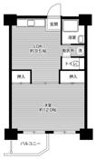 1LDK floorplan of Village House Senbokutoga Tower in Minami-ku