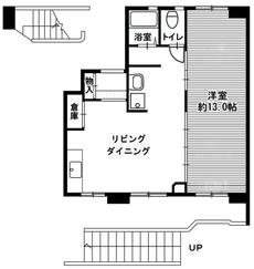 Sơ đồ phòng 1LDK của Village House Mihara ở Kushiro-shi