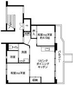 2LDK floorplan of Village House Yanagida Dai 2 in Himi-shi