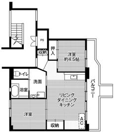 2LDK Kawachi-gun ရှိ Village House Kaminokawa ၏ အခန်းဖွဲ့စည်းပုံ