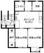 2LDK floorplan of Village House Ooho in Tsukuba-shi