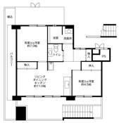 位于西区的Village House 広島草津的平面图2LDK