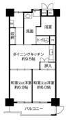 港区ビレッジハウス木場タワーの間取り図2LDK