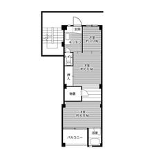 Sơ đồ phòng 3K của Village House Daiwa ở Komaki-shi