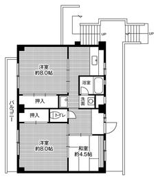 3DK denah lantai Village House Shimogoi di Toyohashi-shi
