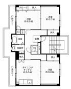 3DK denah lantai Village House Ooshima di Hiratsuka-shi