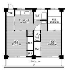 Kasugai-shi मा Village House Higashino को 3DK फ्लोरप्लान