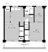 2LDK floorplan of Village House Kyouwa in Obu-shi