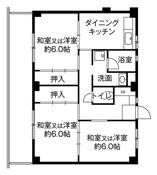 3DK denah lantai Village House TSU di Tsu-shi