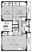 2LDK floorplan of Village House Misono in Oita-shi