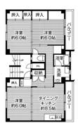 Sơ đồ phòng 3DK của Village House Misono ở Oita-shi