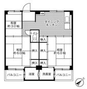 和歌山市ビレッジハウス紀三井寺の間取り図3DK