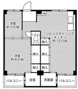 2LDK floorplan of Village House Kuzunoha in Izumi-shi