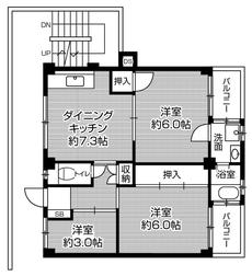 3DK floorplan of Village House Kisabe in Katano-shi