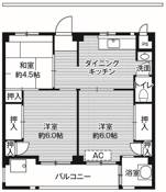 松戸市ビレッジハウス栗ヶ沢の間取り図3DK
