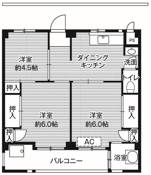 3DK floorplan of Village House Aioi in Wakaba-ku