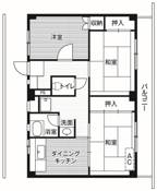 市原市ビレッジハウス迎田の間取り図3DK
