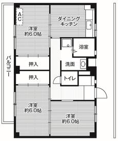3DK floorplan of Village House Zenbu in Asahi-ku