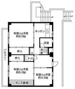 Sơ đồ phòng 3DK của Village House Ooya ở Minuma-ku