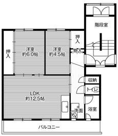 南区ビレッジハウス川沿の間取り図2LDK