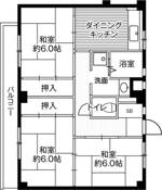 3DK floorplan of Village House Kushizaki in Matsudo-shi