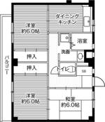 松戸市ビレッジハウス串崎の間取り図3DK