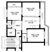 3DK floorplan of Village House Toyooka in Suzaka-shi