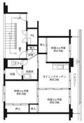 Sơ đồ phòng 3DK của Village House Houjou ở Tsukuba-shi