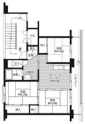 3DK floorplan of Village House Asahi in Nyuu-gun