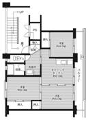 3DK floorplan of Village House Kagamino in Tomata-gun