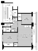 2LDK floorplan of Village House Hongo Nashiwa in Mihara-shi
