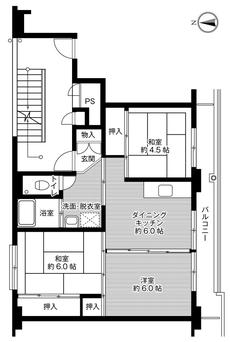 3DK floorplan of Village House Aino in Aomori-shi
