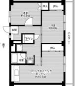 2LDK floorplan of Village House Onoda in Sanyoonoda-shi