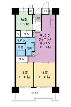 Planta 3LDK Village House Kounan Tower em Naka-ku