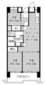 3LDK floorplan of Village House Kounan Tower in Naka-ku