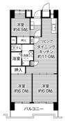 Planta 3LDK Village House Kounan Tower em Naka-ku
