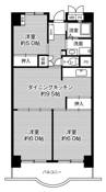 中央区ビレッジハウス浜松タワーの間取り図3DK