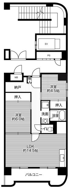 Planta 2LDK Village House Sakuradai Tower em Atsubetsu-ku