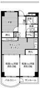 Sơ đồ phòng 3DK của Village House Kanazawa Tower ở Kanazawa-shi