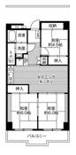 3DK denah lantai Village House Tochigi Hinode Tower di Tochigi-shi